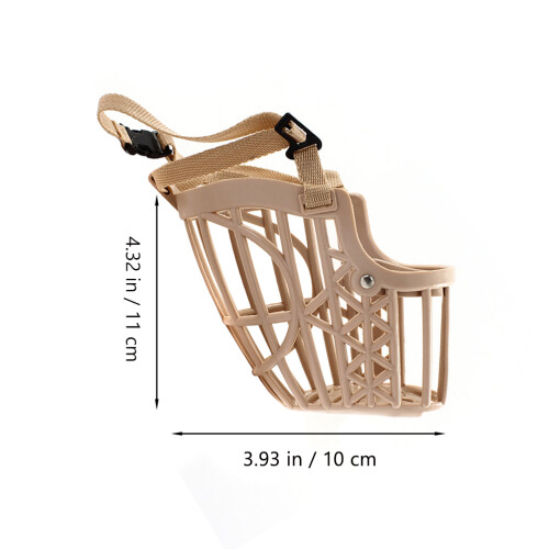 2Pièces Muselière Marron Clair Protection Anti-Morsure 1