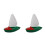 2Pièces Bateaux Flottants Plastique Vert Jeu Éducatif Enfant 6