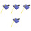 4Pièces Cowbells Percussion Violet Solide Et Réglable Pour Batterie 5