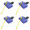 4Pièces Cowbells Percussion Violet Solide Et Réglable Pour Batterie 7