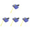 4Pièces Cowbells Percussion Violet Solide Et Réglable Pour Batterie 4