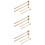 6Paires Baguettes Percussion Bois Bois Beige Usage Polyvalent 10