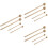 6Paires Baguettes Percussion Bois Bois Beige Usage Polyvalent 8
