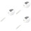 3Pcs Stainless Steel Skimmer Slotted Spoon Silver Kitchen Tool 8