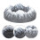 2Pcs Creative Simple Vintage Ashtrays with Grooved 10