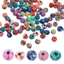 100Pcs DIY Craft Beads Assorted Color Polymer Clay Jewelry Supplies
