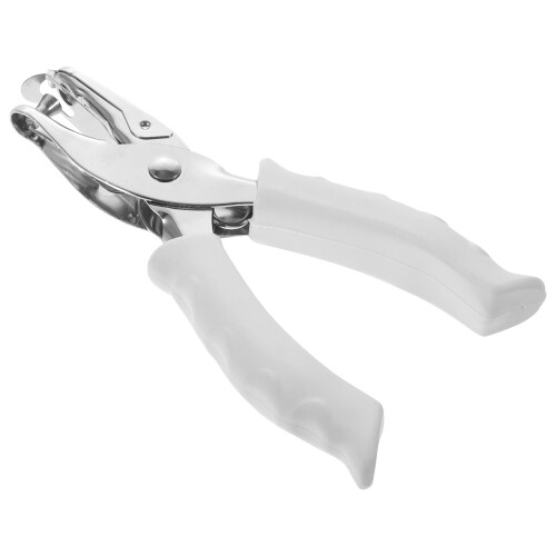 4Pcs Multi-Function Single Hole Puncher White Portable Paper Punch 2