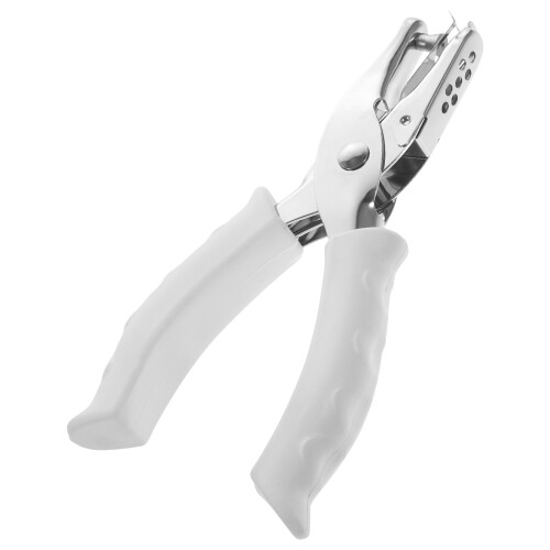 4Pcs Multi-Function Single Hole Puncher White Portable Paper Punch 1