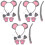 3Sets Mouse Cosplay Set Assorted Color Fabric Ears Headbands for Party 5