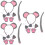 3Sets Mouse Cosplay Set Assorted Color Fabric Ears Headbands for Party 9