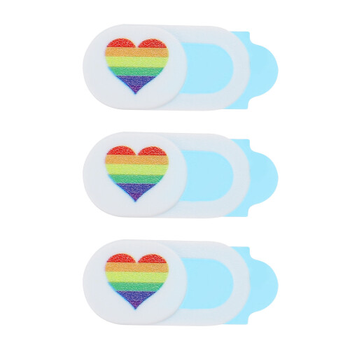 6Pcs Heart Pattern Webcam Cover Slide ABS for Laptop Computer Tablet