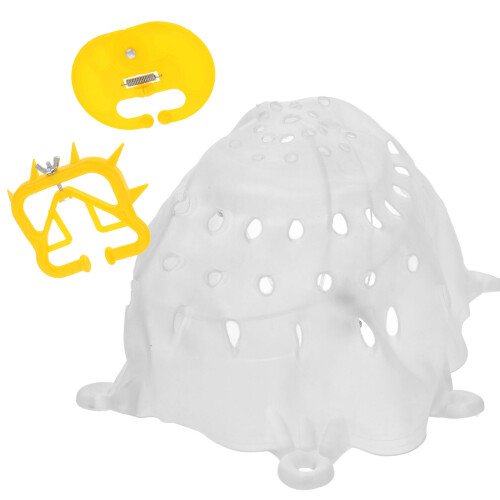 3Sets Yellow Calf Weaner Nose Ring Durable Plastic Cattle Nose Clamp