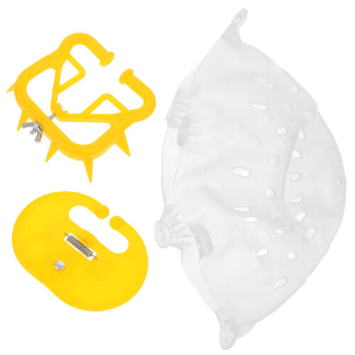 3Sets Yellow Calf Weaner Nose Ring Durable Plastic Cattle Nose Clamp 1