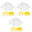 3Sets Yellow Calf Weaner Nose Ring Durable Plastic Cattle Nose Clamp 5