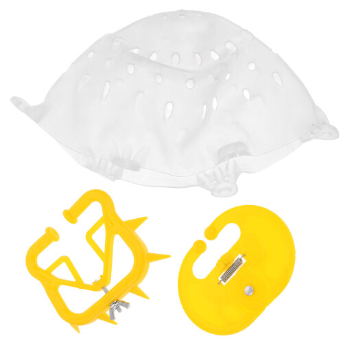 3Sets Yellow Calf Weaner Nose Ring Durable Plastic Cattle Nose Clamp 2