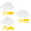 3Sets Yellow Calf Weaner Nose Ring Durable Plastic Cattle Nose Clamp 9