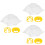 3Sets Yellow Calf Weaner Nose Ring Durable Plastic Cattle Nose Clamp 8