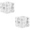 2Pcs Glass Nail Monomer Dish Without Lid Compact Acrylic Holder 8