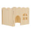 2Pcs Small Beige Wooden Hamster Hideout Sturdy Safe Pet Accessory 1