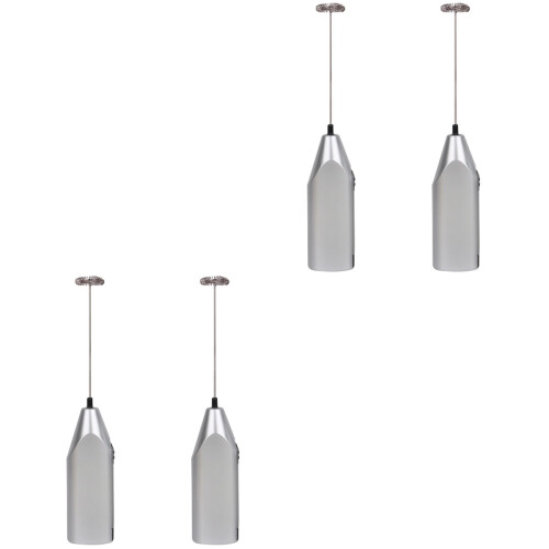 4Pcs Silver Milk Frother Handheld Electric Egg Mixer 2