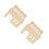 2Pcs Small Beige Wooden Hamster Hideout Sturdy Safe Pet Accessory 7