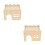 2Pcs Small Beige Wooden Hamster Hideout Sturdy Safe Pet Accessory 4