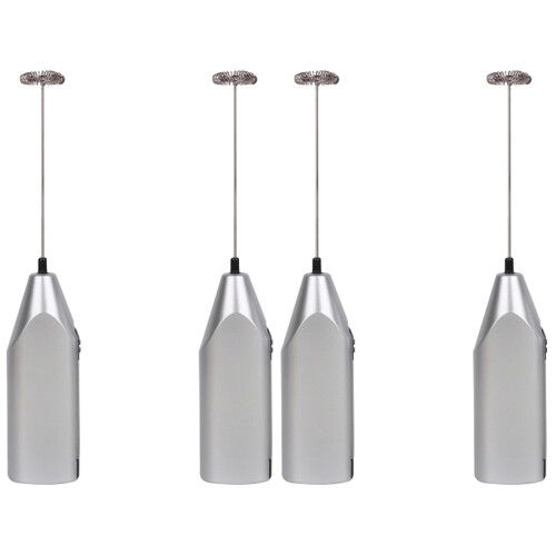 4Pcs Silver Milk Frother Handheld Electric Egg Mixer 1