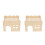 2Pcs Small Beige Wooden Hamster Hideout Sturdy Safe Pet Accessory 5