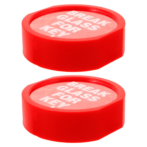 8Pcs Plastic Red Key Lock Box for Emergency with Wall-Mounted Design