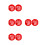 8Pcs Plastic Red Key Lock Box for Emergency with Wall-Mounted Design 8