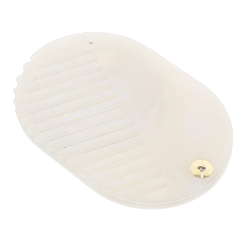 Iplusmile 4Pcs Travel Hair Brush And Mirror Set Beige Lightweight Acetate Comb