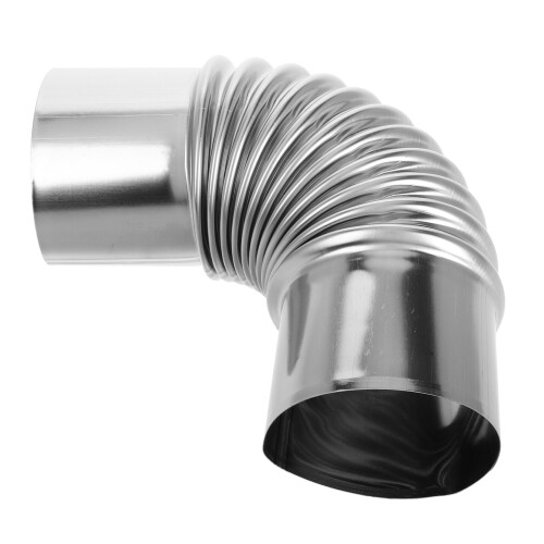 2Pcs Durable Silver Stainless Steel Stove Pipe with Fireproof Design 1