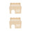 2Pcs Small Beige Wooden Hamster Hideout Sturdy Safe Pet Accessory 6