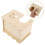 2Pcs Small Beige Wooden Hamster Hideout Sturdy Safe Pet Accessory 11