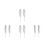 8Pcs Silver Metal Grease Needle Nozzle Bearing Leakproof Durable Kit 4