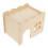 2Pcs Small Beige Wooden Hamster Hideout Sturdy Safe Pet Accessory 2
