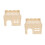 2Pcs Small Beige Wooden Hamster Hideout Sturdy Safe Pet Accessory 8