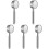 5Pcs Silver Bathroom Shower Head Stainless Steel Handheld Rain Sprayer 3