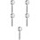 5Pcs Silver Bathroom Shower Head Stainless Steel Handheld Rain Sprayer 8