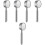 5Pcs Silver Bathroom Shower Head Stainless Steel Handheld Rain Sprayer 5