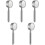 5Pcs Silver Bathroom Shower Head Stainless Steel Handheld Rain Sprayer 4