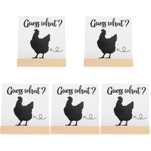 5Pcs Decorative Wood Table Sign Charming Desktop Decor for Home 2