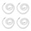 4Pcs White Safety Barrier Rope for Hotel Queue and Event Management 4