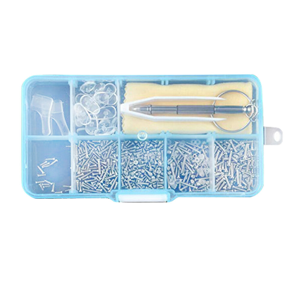 Totority 2Pcs Practical Sky-Blue Eyewear Accessories Glasses Repair Set