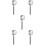 5Pcs Silver Bathroom Shower Head Stainless Steel Handheld Rain Sprayer 9