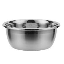 2Pcs Food-Safe Stainless Steel Mixing Bowl and Soup Pot Set Silver