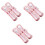 3Sets Infant Spoon and Fork Feeding Set Pink Durable PP with Box 3