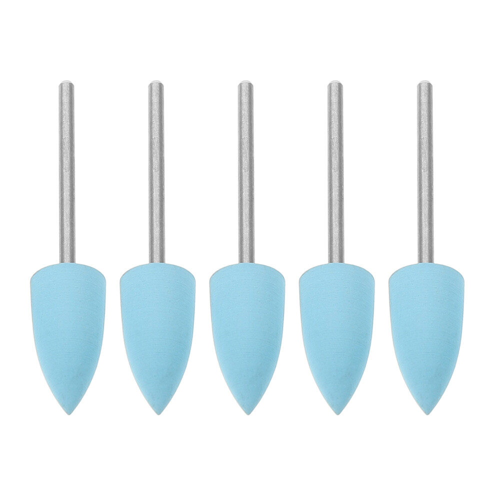 Aboofan Blue 20Pcs Sky- Silicone Nail Drill Bit Set For Polishing And Grinding