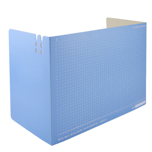 2Pcs Blue Desktop Baffle for Office Private Workstations PP
