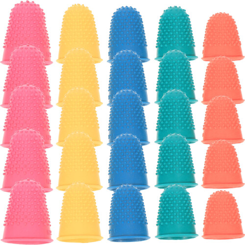 100Pcs Thickened Rubber Finger Cots Non-Slip Finger Guards